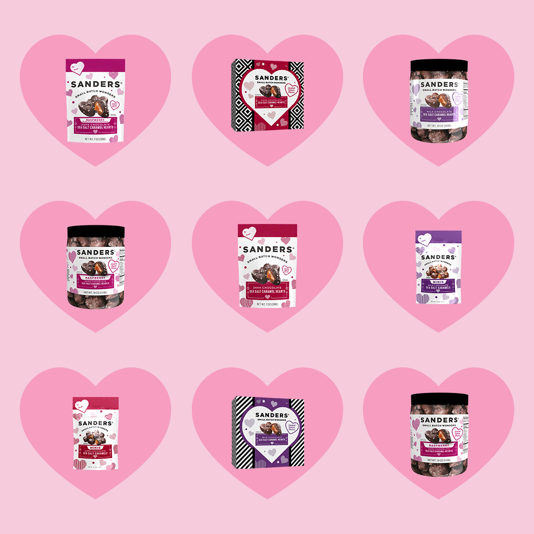 Milk Chocolate Sea Salt Caramel Hearts Tub