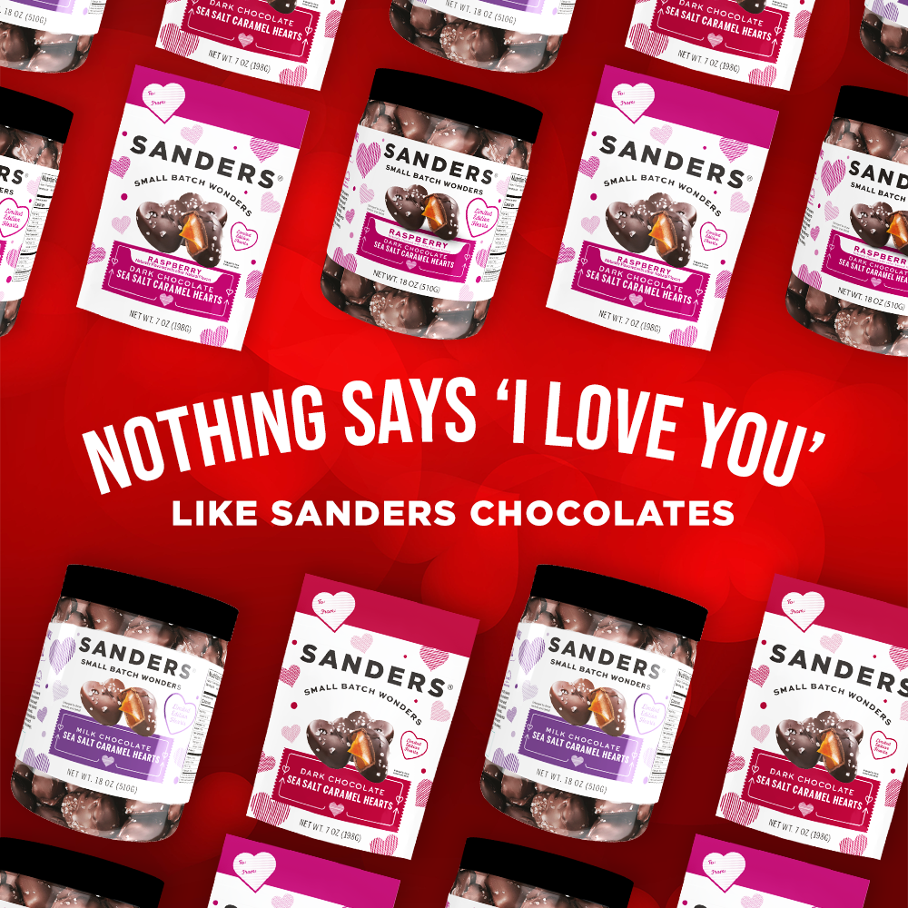 Dark Chocolate Sea Salt Caramel Valentine's Day Minis