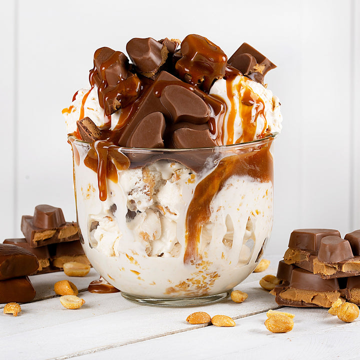 Sundae with Milk Chocolate Peanut Butter Block