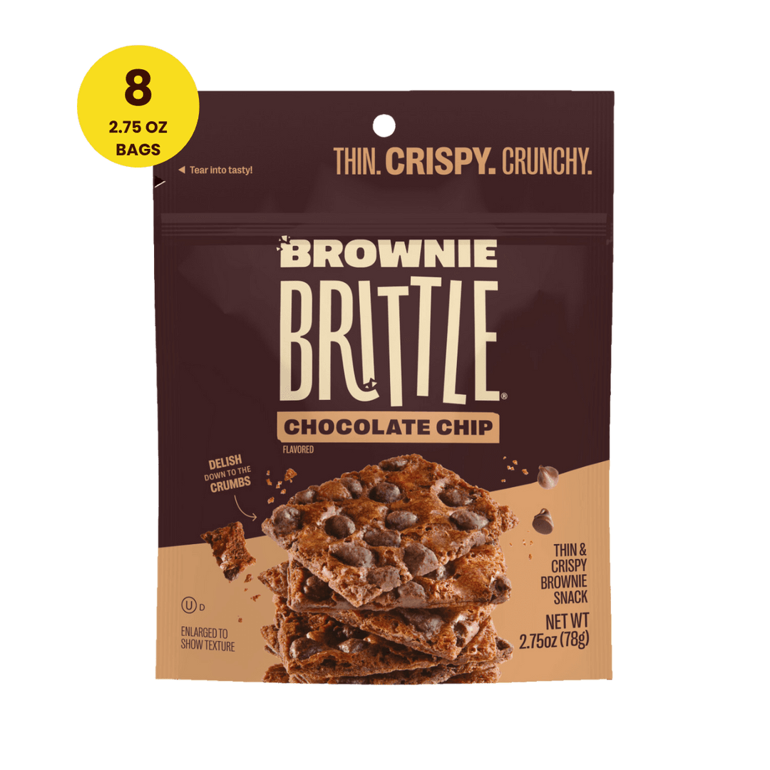 package of the Chocolate Chip Brownie Brittle - 2.75oz bag