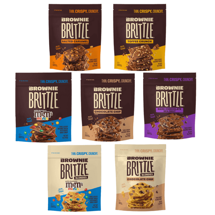 Brownie Brittle Favorites Variety Pack showing 7 different packages