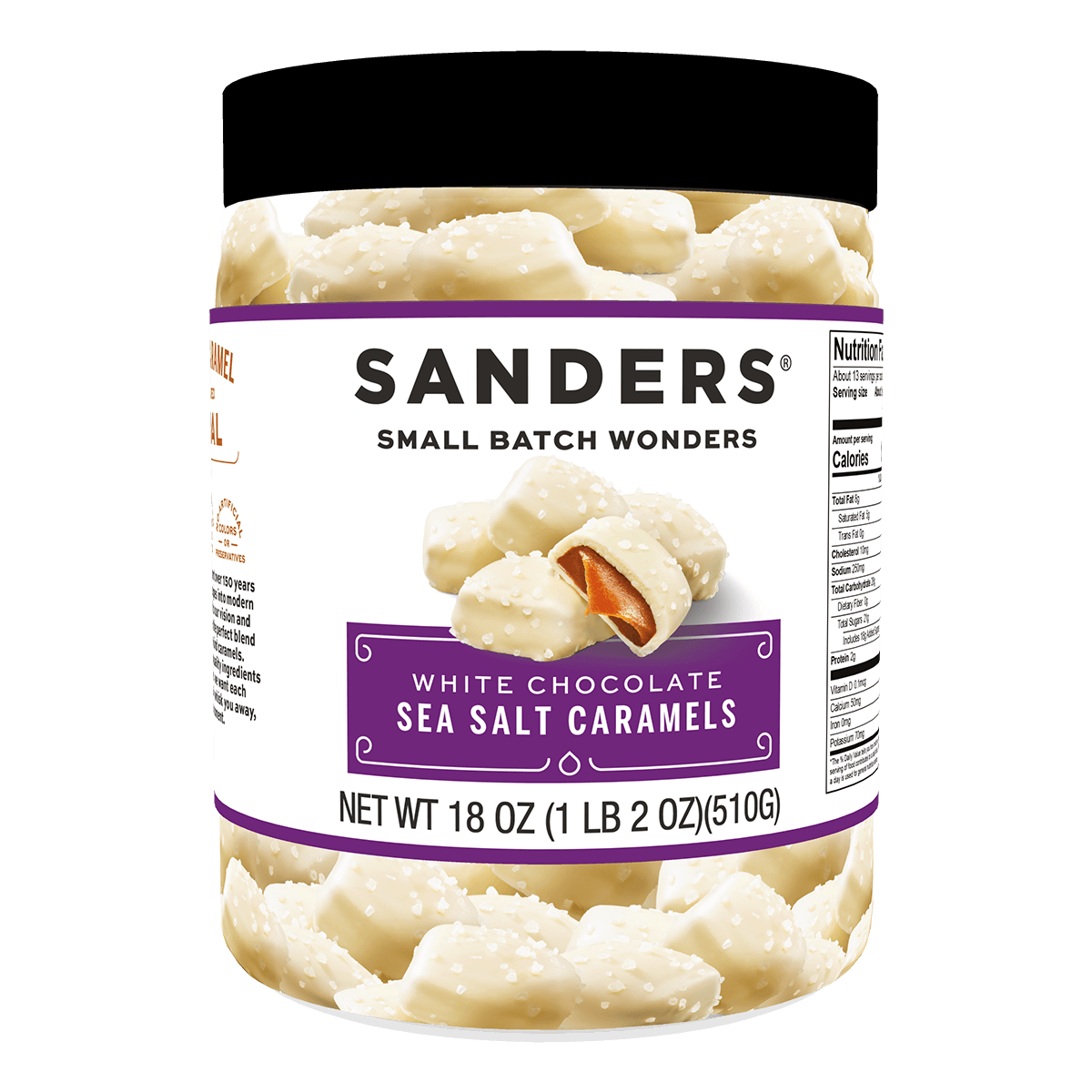 White Chocolate Sea Salt Caramel Tub| Official Sanders Candy Store