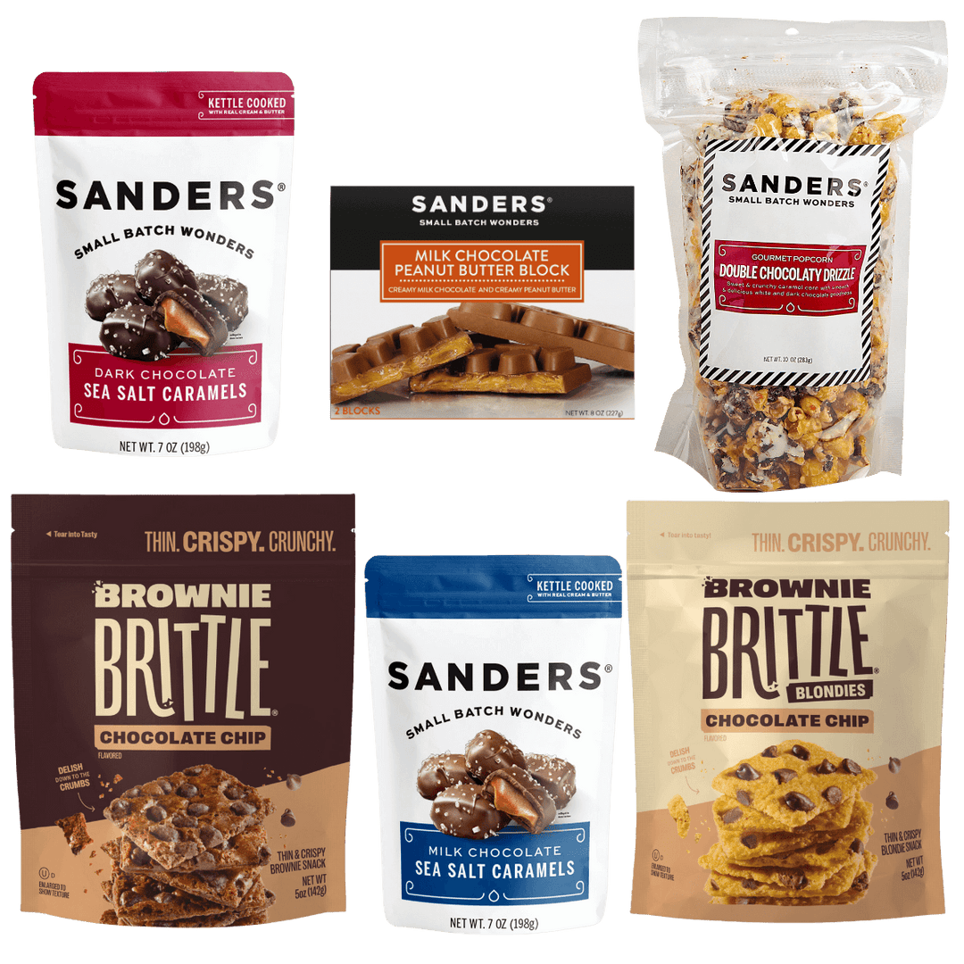 brownie brittle and sanders variety pack contents