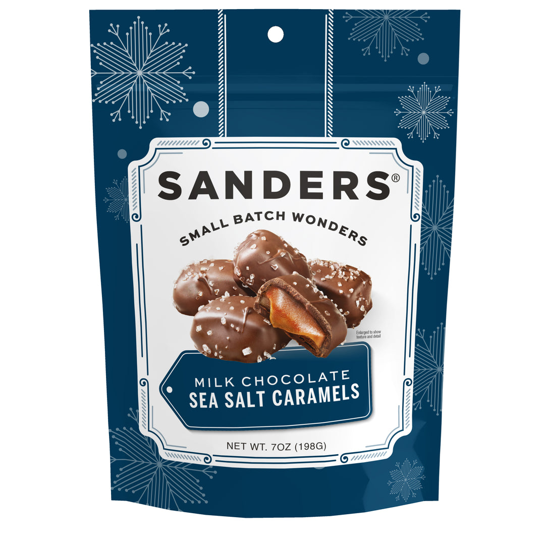 Milk Chocolate Sea Salt Caramels Holiday 7 oz. pouch