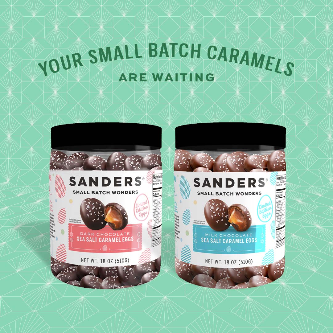 Dark Chocolate Sea Salt Caramel Easter Egg 18 oz. Tub