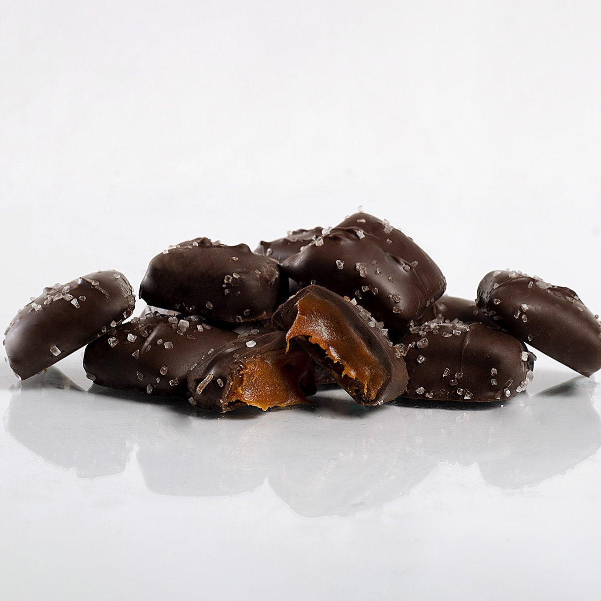 Dark Chocolate Sea Salt Caramels | Official Sanders Candy Store