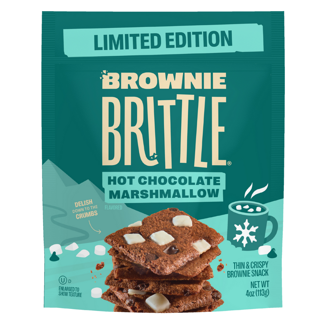Hot Chocolate Marshmallow Brownie Brittle