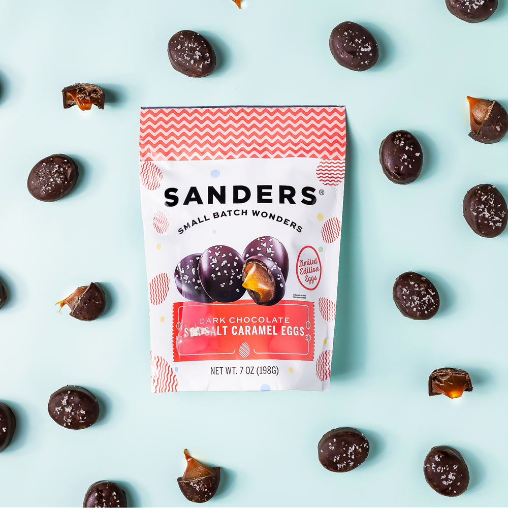 Dark Chocolate Sea Salt Caramel Egg Pouch