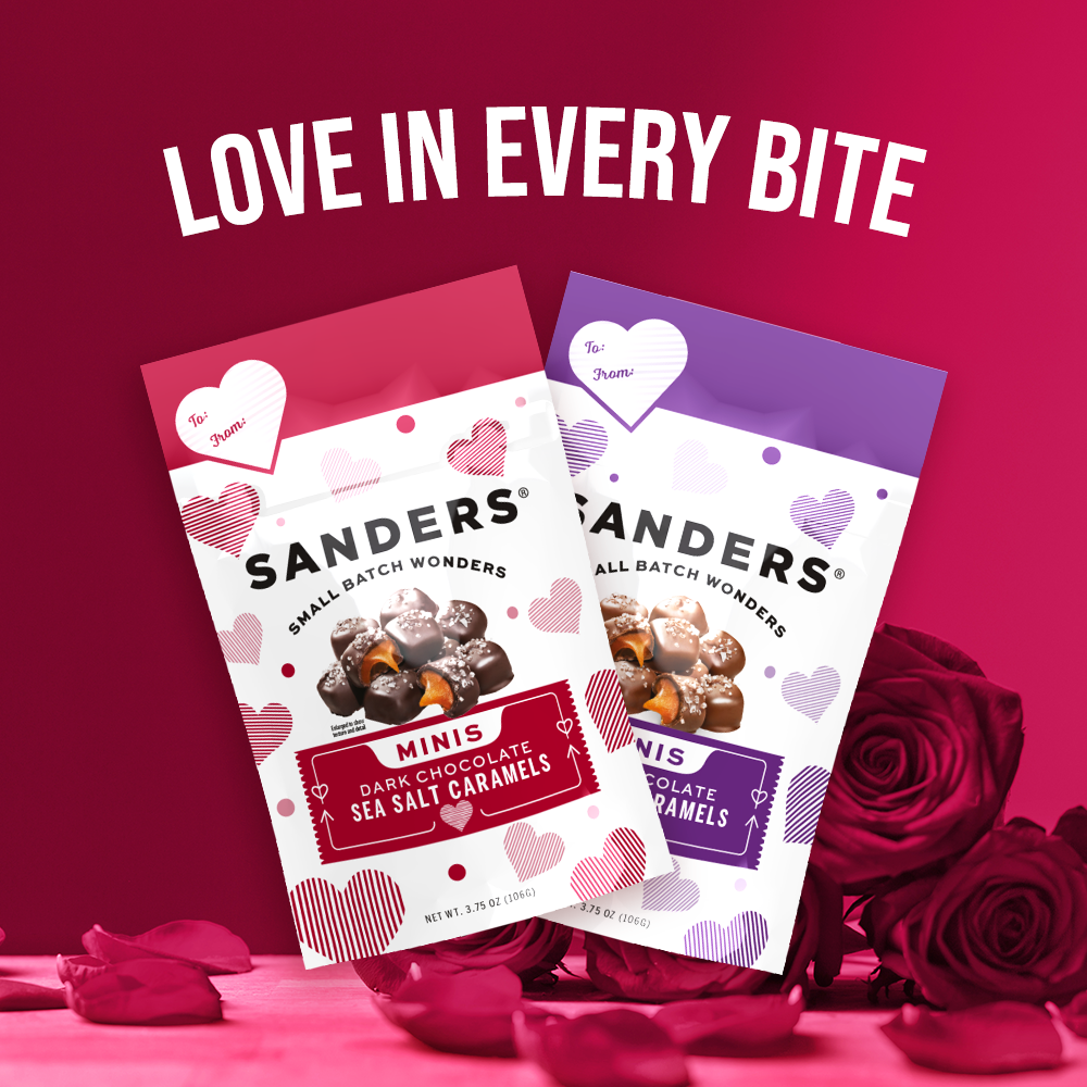 Milk Chocolate Sea Salt Caramel Valentine's Day Minis