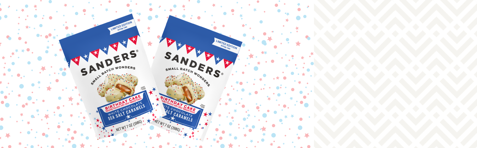sanders red white and blue caramels