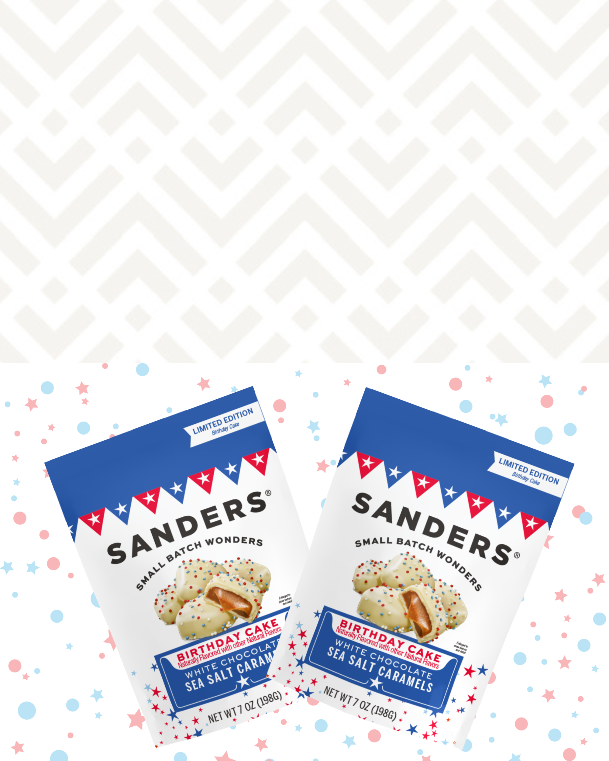 sanders red white and blue caramels