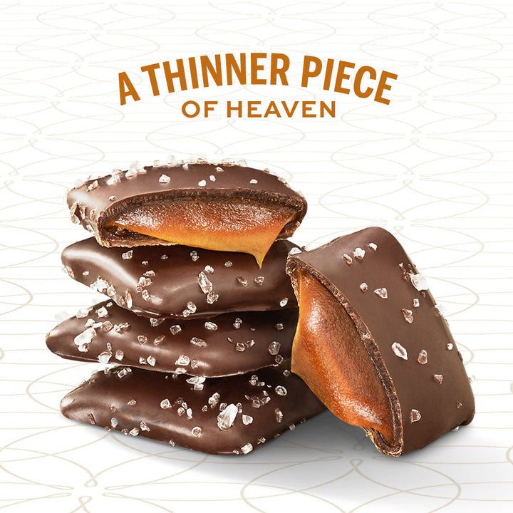 Sanders Candy - Milk Chocolate Sea Salt Caramel Thins Tub 18 oz.