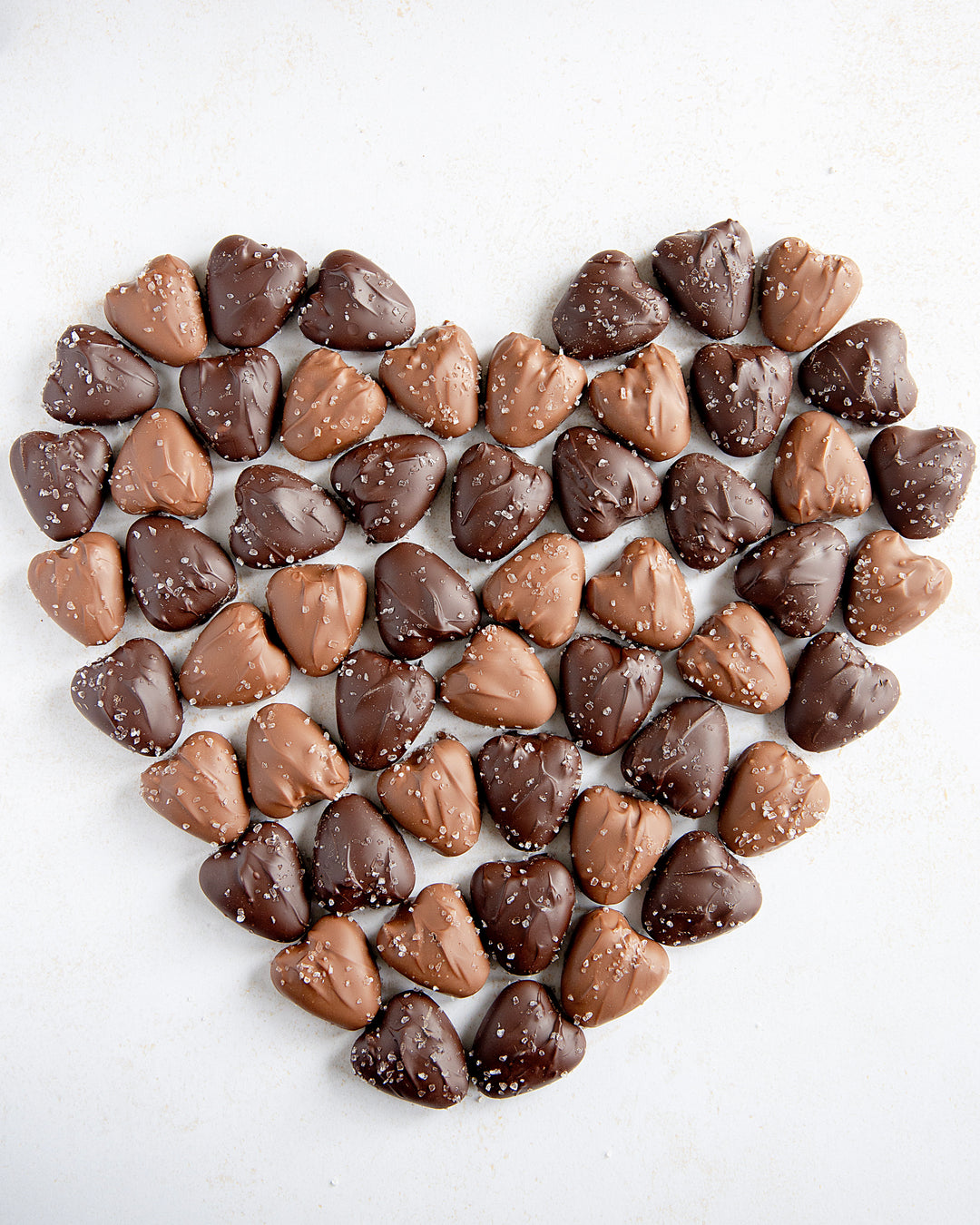Milk Chocolate Sea Salt Caramel Hearts Tub