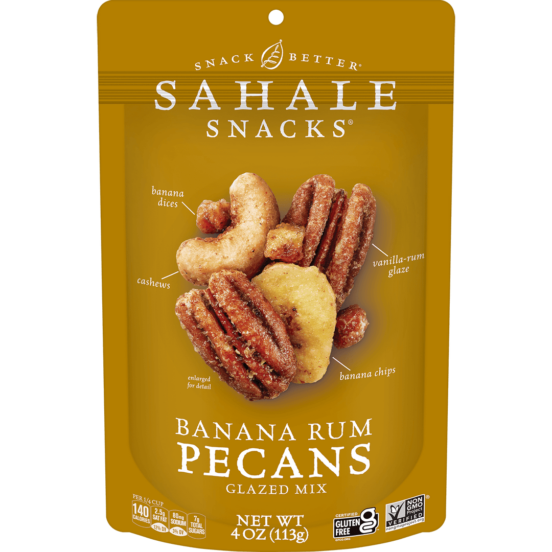 Banana Rum Pecans Glazed Mix Nut Blend