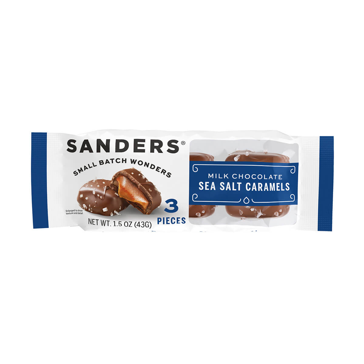 Milk Chocolate Sea Salt Caramels 3 Pc | Official Sanders Candy