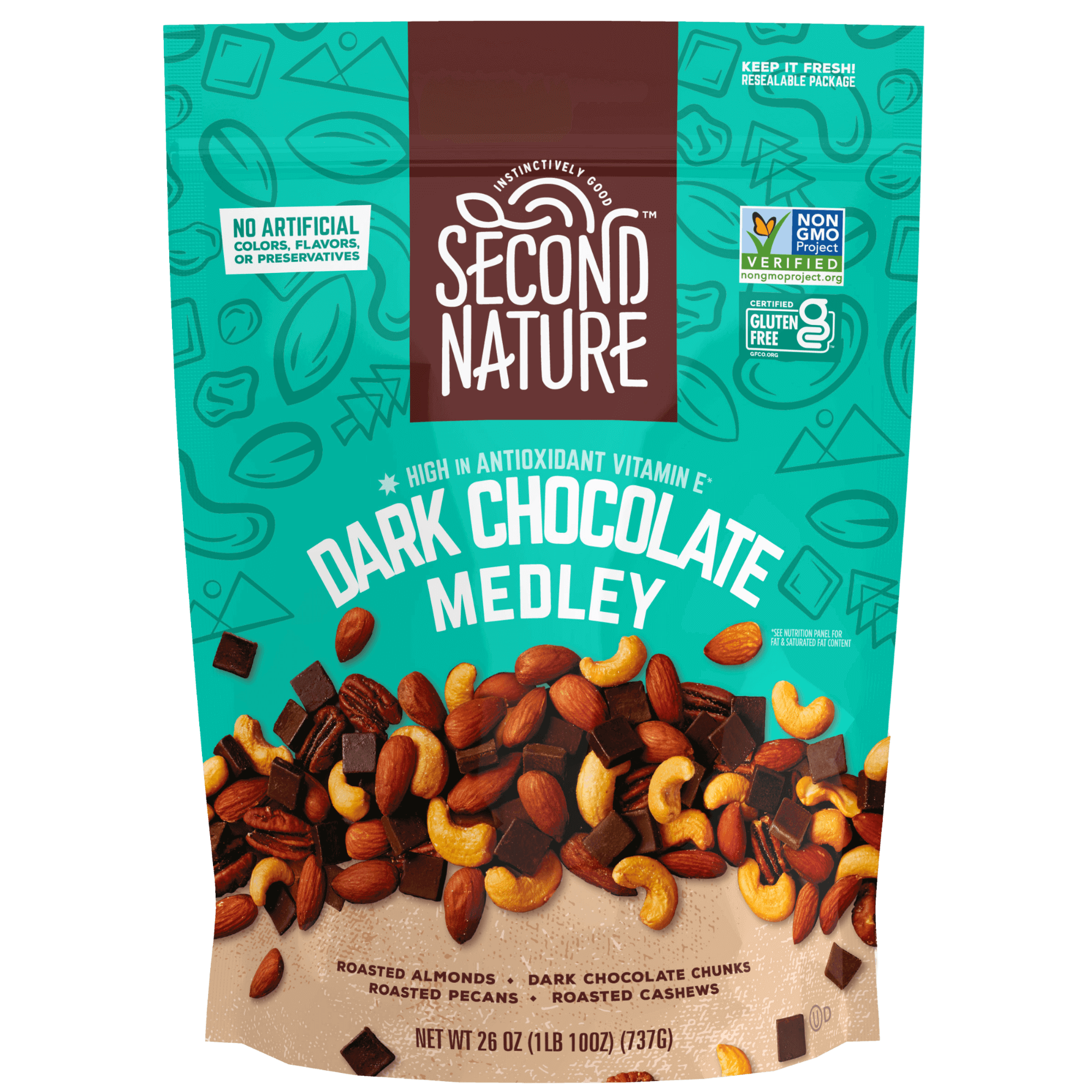 Dark Chocolate Nut Medley - 26 oz. | Second Nature Snacks – Second ...
