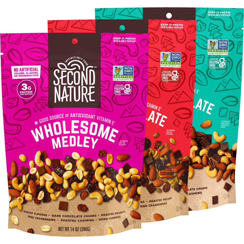 Dark Chocolate Fruit & Nut Trio Pack | Second Nature Snacks