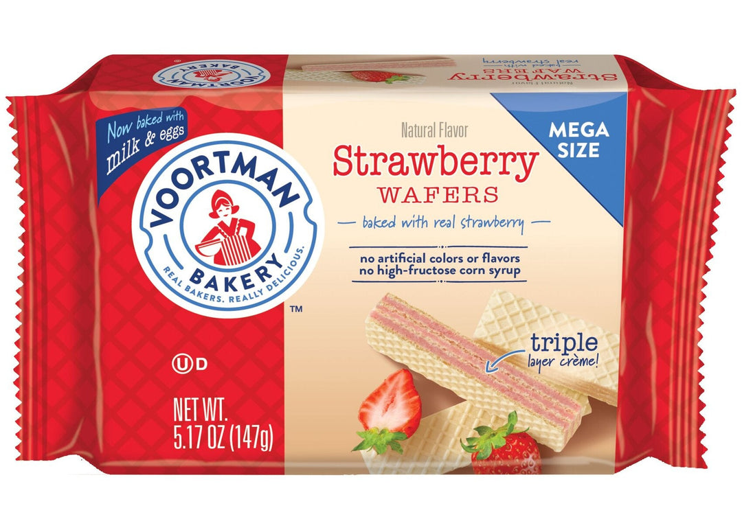 MEGA Size Strawberry Wafers Packaging