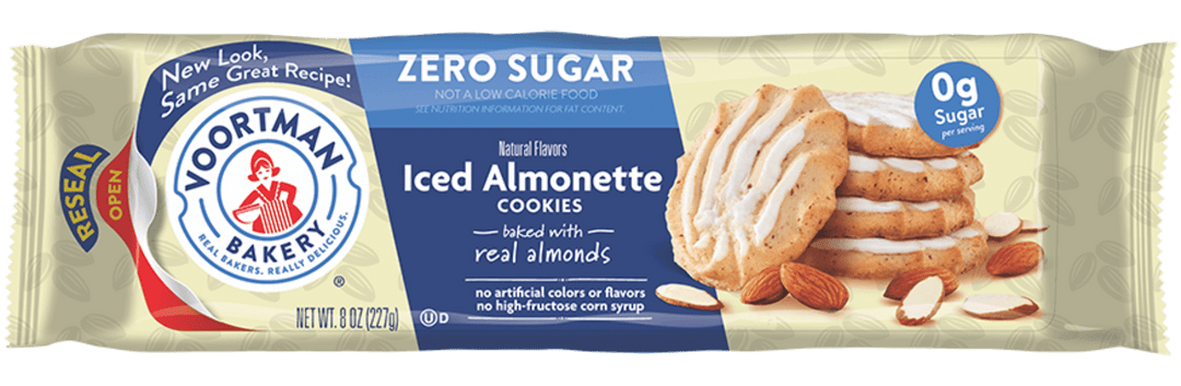 Zero Sugar Iced Almonette Cookies