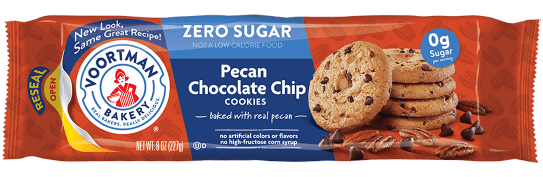 Zero Sugar Pecan Chocolate Chip Cookies
