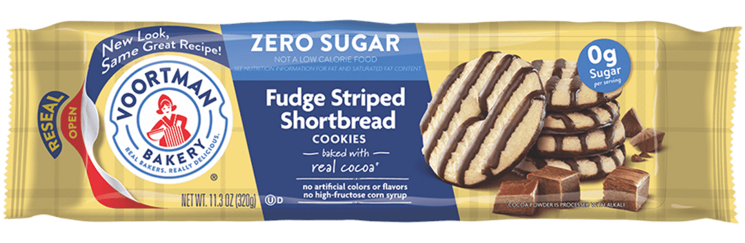 Zero Sugar Fudge Striped Shortbread Cookies