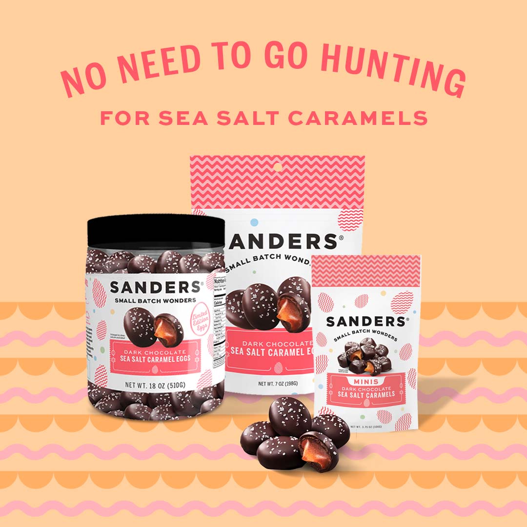 Dark Chocolate Sea Salt Caramel Egg Pouch