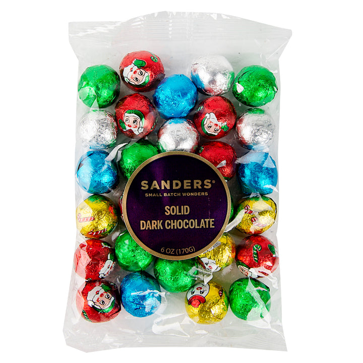Dark Chocolate Foiled Ornaments - 6oz Bag