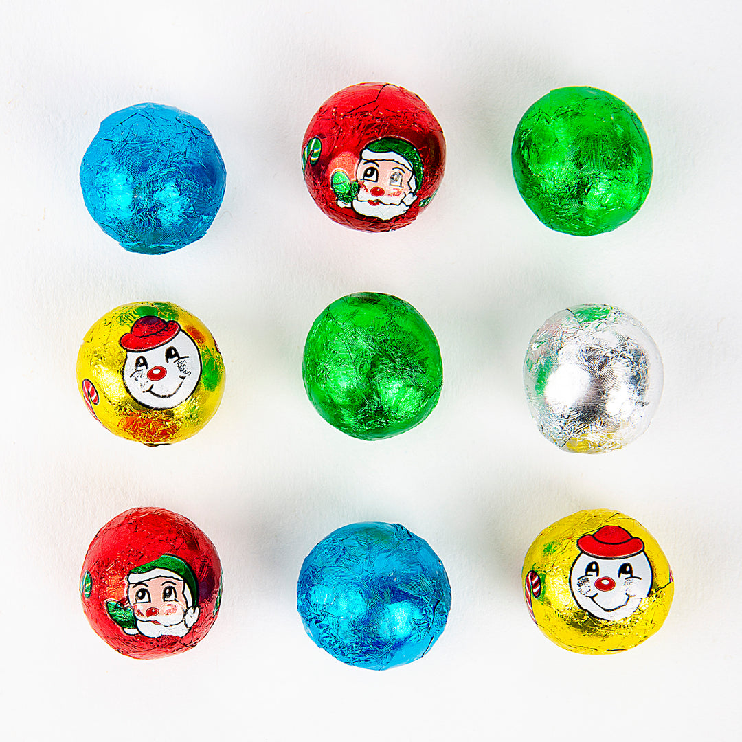 Dark Chocolate Foiled Ornaments - 6oz Bag