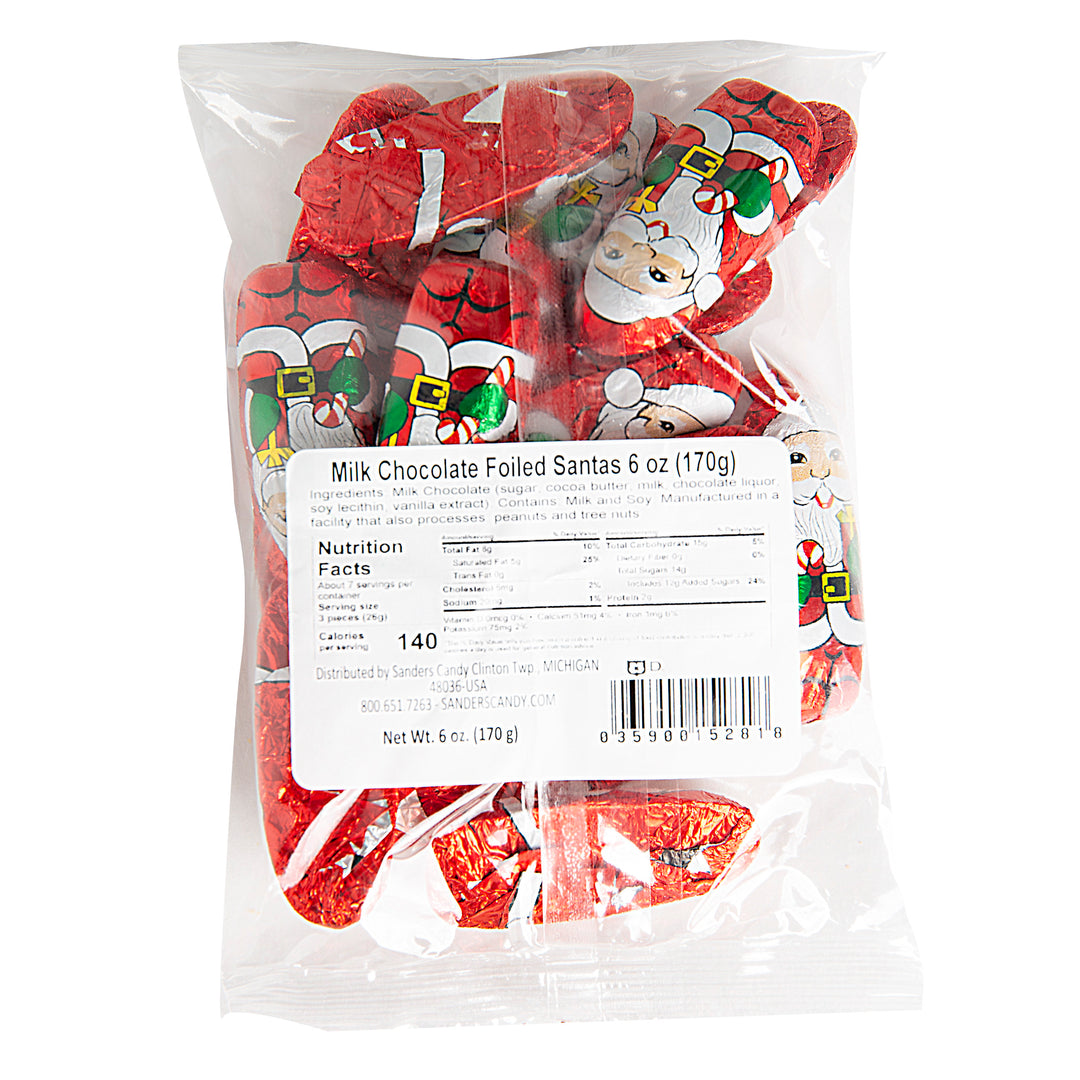 Milk Chocolate Mini Santas Back