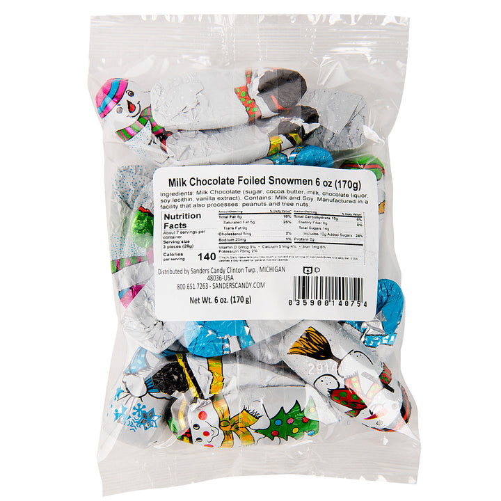 Mini Milk Chocolate Snowman - 6oz Bag