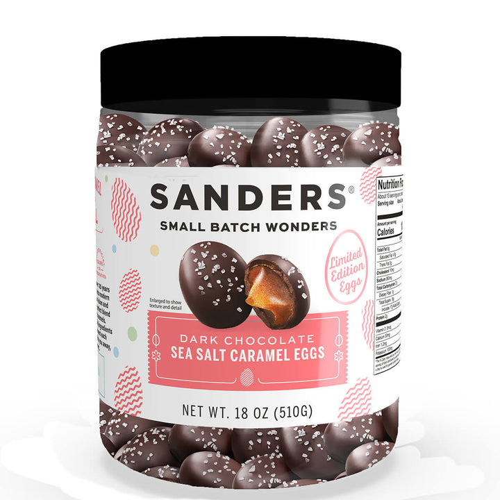 Dark Chocolate Sea Salt Caramel Easter Egg Shaped Tub